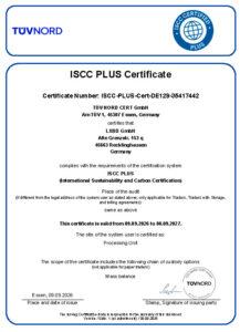 ISCC PLUS certification